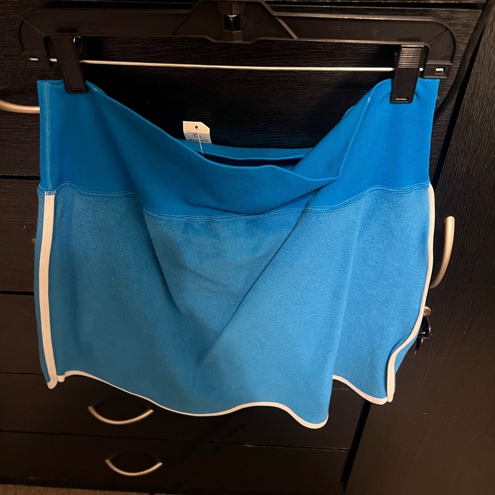 Aerie Vibrant Blue Mini Skirt with White Edging